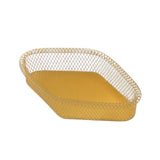 Maxbell Nordic Style Fruit Snack Basket Bowl Large Capacity Living Room Decor Golden Rhombus L - Aladdin Shoppers