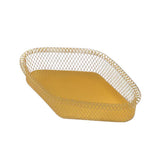 Maxbell Nordic Style Fruit Snack Basket Bowl Large Capacity Living Room Decor Golden Rhombus L - Aladdin Shoppers
