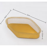 Maxbell Nordic Style Fruit Snack Basket Bowl Large Capacity Living Room Decor Golden Rhombus L - Aladdin Shoppers
