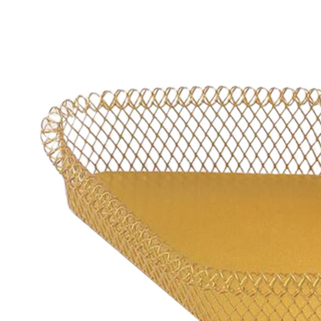 Maxbell Nordic Style Fruit Snack Basket Bowl Large Capacity Living Room Decor Golden Rhombus S - Aladdin Shoppers