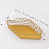 Maxbell Nordic Style Fruit Snack Basket Bowl Large Capacity Living Room Decor Golden Rhombus S - Aladdin Shoppers