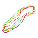 Maxbell Novelty 4 Strands 1980s Party Long Plastic Neon Beads Necklace 4 In 1 Fancy Dress - Aladdin Shoppers