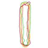 Maxbell Novelty 4 Strands 1980s Party Long Plastic Neon Beads Necklace 4 In 1 Fancy Dress - Aladdin Shoppers