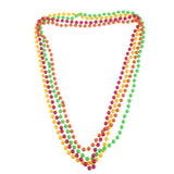 Maxbell Novelty 4 Strands 1980s Party Long Plastic Neon Beads Necklace 4 In 1 Fancy Dress - Aladdin Shoppers
