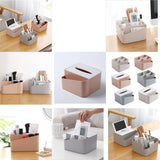 Maxbell Office Desk Organizer Compartments Tissue Box Separate box Pink - Aladdin Shoppers
