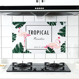 Maxbell Oilproof Removable Kitchen Wall Tiles Stickers Flamingo - Aladdin Shoppers