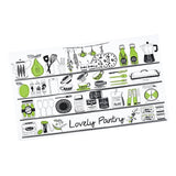 Maxbell Oilproof Removable Kitchen Wall Tiles Stickers Happy Kitchen - Aladdin Shoppers