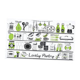 Maxbell Oilproof Removable Kitchen Wall Tiles Stickers Happy Kitchen - Aladdin Shoppers