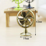 Maxbell Old Fashioned Miniature Lobby Fan Toy For 1/12 Dollhouse Accessories Bronze - Aladdin Shoppers