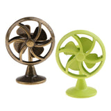 Maxbell Old Fashioned Miniature Lobby Fan Toy For 1/12 Dollhouse Accessories Bronze - Aladdin Shoppers