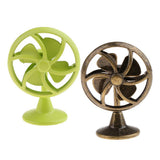 Maxbell Old Fashioned Miniature Lobby Fan Toy For 1/12 Dollhouse Accessories Bronze - Aladdin Shoppers