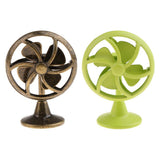 Maxbell Old Fashioned Miniature Lobby Fan Toy For 1/12 Dollhouse Accessories Bronze - Aladdin Shoppers