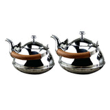 Maxbell Outdoor Camping Stainless Steel Kettle Kitchen Fast Boil Tea Pot Silver 1.5L