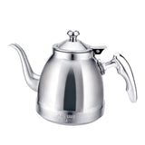 Maxbell Outdoor Camping Stainless Steel TeaKettle Kitchen Tea Pot Silver 1.5L B - Aladdin Shoppers