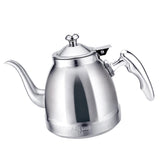Maxbell Outdoor Camping Stainless Steel TeaKettle Kitchen Tea Pot Silver 1.5L B - Aladdin Shoppers