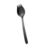 Maxbell Outdoor Stainless Steel Spoon Spork Practical Cutlery Flatware Black