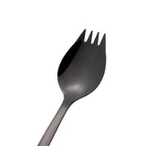 Maxbell Outdoor Stainless Steel Spoon Spork Practical Cutlery Flatware Black - Aladdin Shoppers