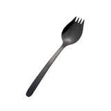 Maxbell Outdoor Stainless Steel Spoon Spork Practical Cutlery Flatware Black - Aladdin Shoppers