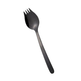 Maxbell Outdoor Stainless Steel Spoon Spork Practical Cutlery Flatware Black - Aladdin Shoppers