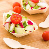 Maxbell Pack 50 Paper Food Tray Fast Food Tray Disposable Food Serving Boat 17x8cm - Aladdin Shoppers