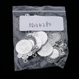 Maxbell Pack of 10 Vintage Silver Round Charm Pendants Bezel Trays Jewelry Making Supplies 1 - Aladdin Shoppers