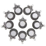 Maxbell Pack of 10 Vintage Silver Round Charm Pendants Bezel Trays Jewelry Making Supplies 1 - Aladdin Shoppers