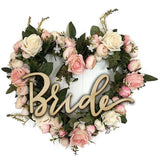 Maxbell Pack of 2/Set Unfinished Bride and Groom Wooden Sign Decorations Photo Booth Prop - Aladdin Shoppers