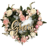 Maxbell Pack of 2/Set Unfinished Bride and Groom Wooden Sign Decorations Photo Booth Prop - Aladdin Shoppers