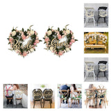 Maxbell Pack of 2/Set Unfinished Bride and Groom Wooden Sign Decorations Photo Booth Prop - Aladdin Shoppers
