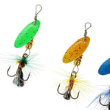 Maxbell Pack of 4 Pcs Spinner Bait Fishing Lures Simulation Bait with Treble Hooks - Aladdin Shoppers