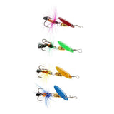 Maxbell Pack of 4 Pcs Spinner Bait Fishing Lures Simulation Bait with Treble Hooks - Aladdin Shoppers
