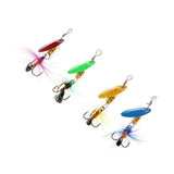 Maxbell Pack of 4 Pcs Spinner Bait Fishing Lures Simulation Bait with Treble Hooks - Aladdin Shoppers