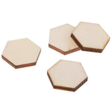 Maxbell Pack of 54 Hexagon Natural Wood Crafts - Aladdin Shoppers