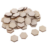 Maxbell Pack of 54 Hexagon Natural Wood Crafts - Aladdin Shoppers