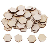 Maxbell Pack of 54 Hexagon Natural Wood Crafts - Aladdin Shoppers