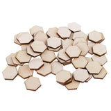 Maxbell Pack of 54 Hexagon Natural Wood Crafts - Aladdin Shoppers