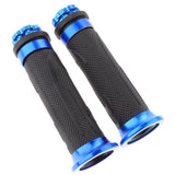 Maxbell Pair Racing Motorcycle Motorbike Rubber Handlebar Hand Grip Bar End Blue - Aladdin Shoppers