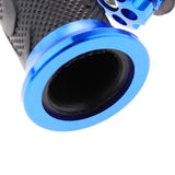 Maxbell Pair Racing Motorcycle Motorbike Rubber Handlebar Hand Grip Bar End Blue - Aladdin Shoppers