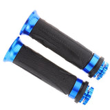 Maxbell Pair Racing Motorcycle Motorbike Rubber Handlebar Hand Grip Bar End Blue - Aladdin Shoppers
