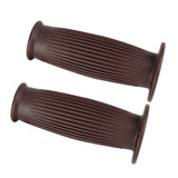 Maxbell Pair Universal Motorcycle HandleBar Hand Grip Retro Handlebar Brown 25 28MM - Aladdin Shoppers