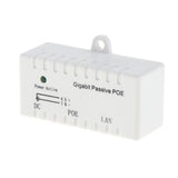 Maxbell Passive PoE Injector Power Over Ethernet-RJ45 Data to RJ45 PoE - White - Aladdin Shoppers