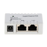 Maxbell Passive PoE Injector Power Over Ethernet-RJ45 Data to RJ45 PoE - White - Aladdin Shoppers