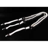 Maxbell Pearl Diamante Elastic Suspenders Shirt Braces for Women Pants Trousers White - Aladdin Shoppers