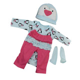 Maxbell Penguins Romper Pants Hat Socks Set for 22''-23'' Reborn Baby Girl Doll - Aladdin Shoppers