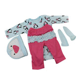 Maxbell Penguins Romper Pants Hat Socks Set for 22''-23'' Reborn Baby Girl Doll - Aladdin Shoppers