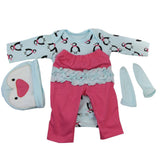 Maxbell Penguins Romper Pants Hat Socks Set for 22''-23'' Reborn Baby Girl Doll - Aladdin Shoppers