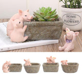 Maxbell Pig Planter Flower Pots Succulent Planter Flowerpot Decor for Home Office - Aladdin Shoppers