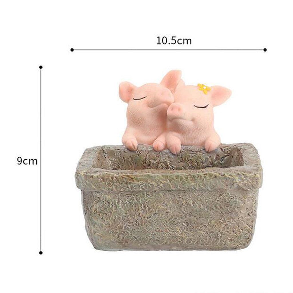 Maxbell Pig Planter Flower Pots Succulent Planter Flowerpot Decor for Home Office - Aladdin Shoppers