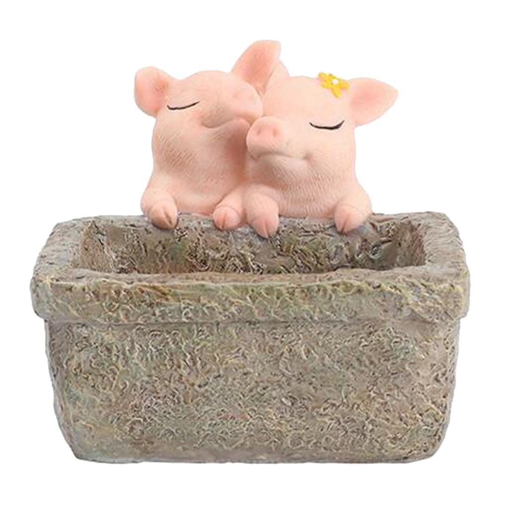 Maxbell Pig Planter Flower Pots Succulent Planter Flowerpot Decor for Home Office - Aladdin Shoppers