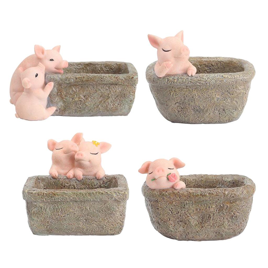 Maxbell Pig Planter Flower Pots Succulent Planter Flowerpot Decor for Home Office - Aladdin Shoppers